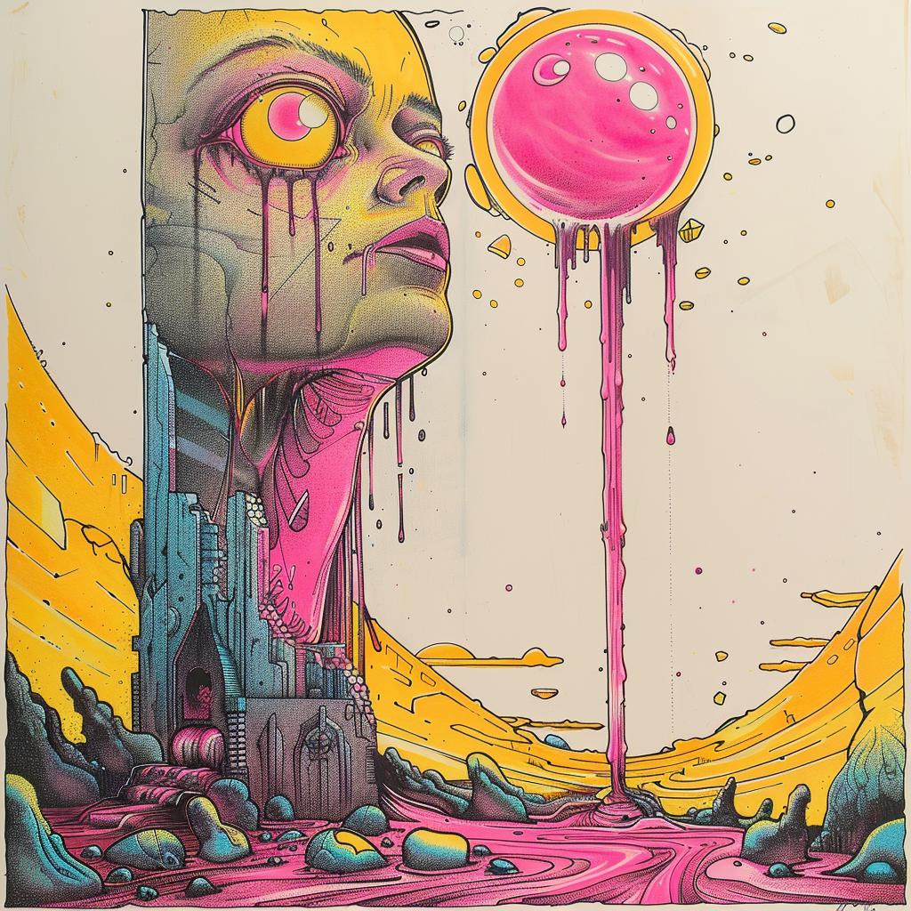 painting  woman  pink  eyes  ball  dark  occult  spiritual  naturalistic  art 925321