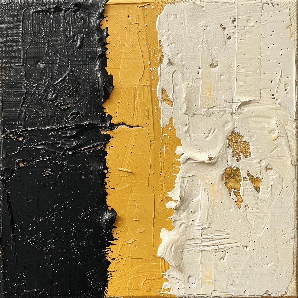 album  cover  yellow  black  white  paint  impasto  palette  1980s  art 963569