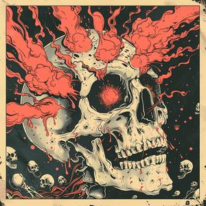 album  cover  surreal  chaos  deathmetal  disintegration  Risograph  Symbolist  screenprinting  poster 1078247