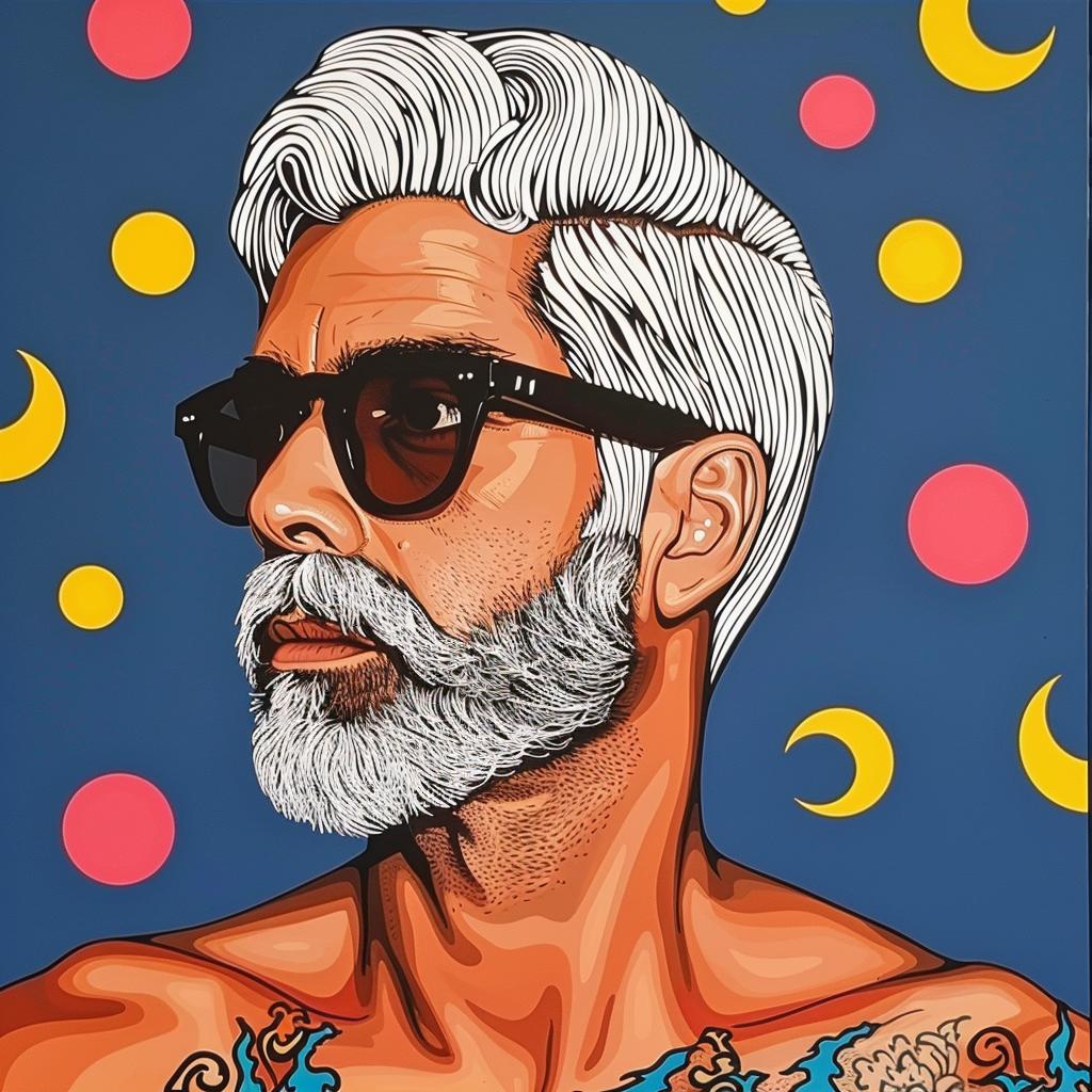 man  sunglasses  tattoo  portrait  modern  style  individual  expression  masculine  age 972727