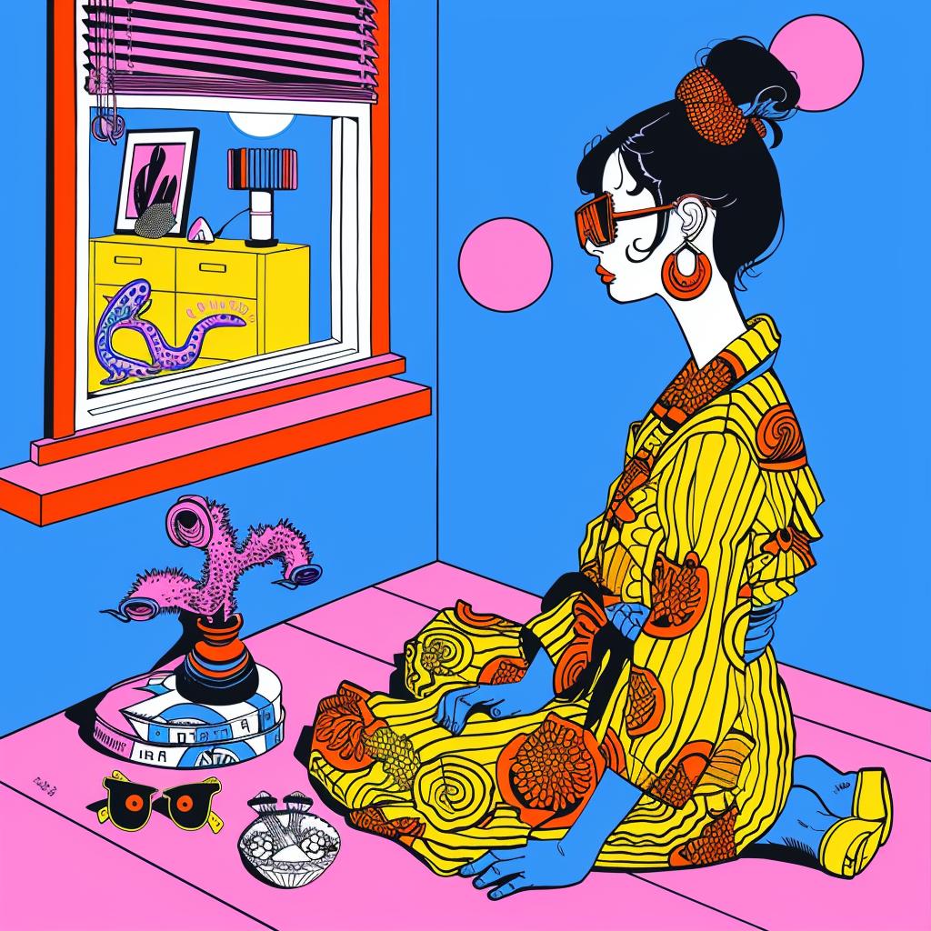 woman  cat  lifestyle  Japanese  interior  relaxation  cozy  warm  colorful  serene 1021459