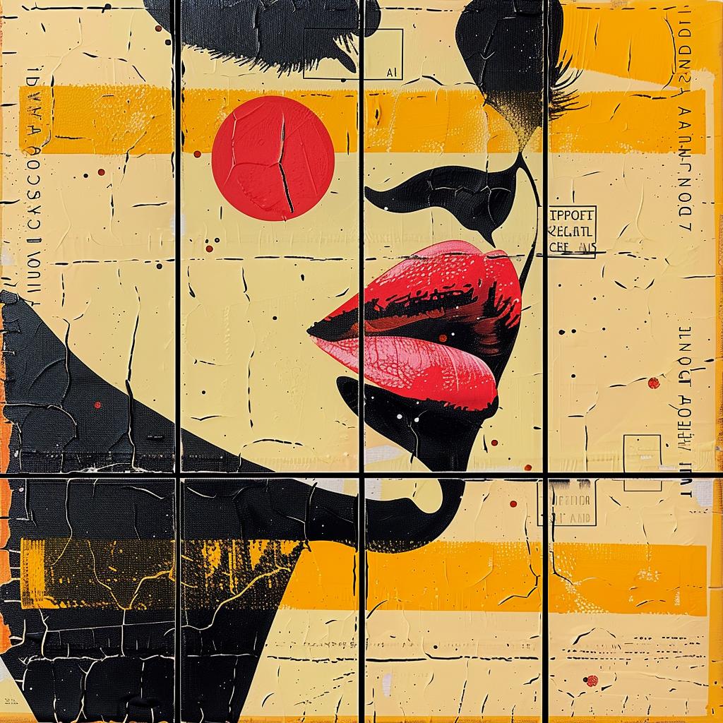 woman  1980s  album  cover  Joan  Cornella  encaustic  African-American  painting  colorful 963475