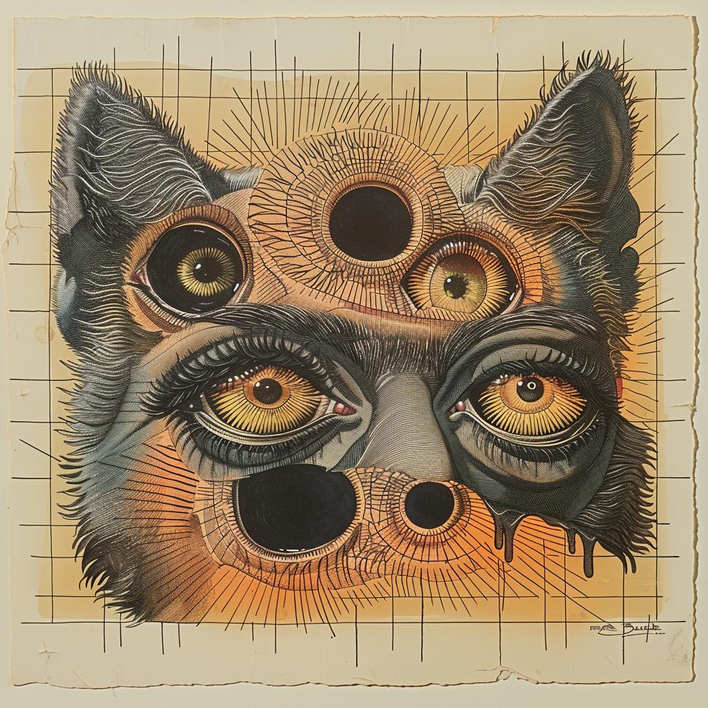 DADA wolfMan fourEyes eyeMakeup airbrush art Emek TroyBrooks highlights whiteBackground 939393