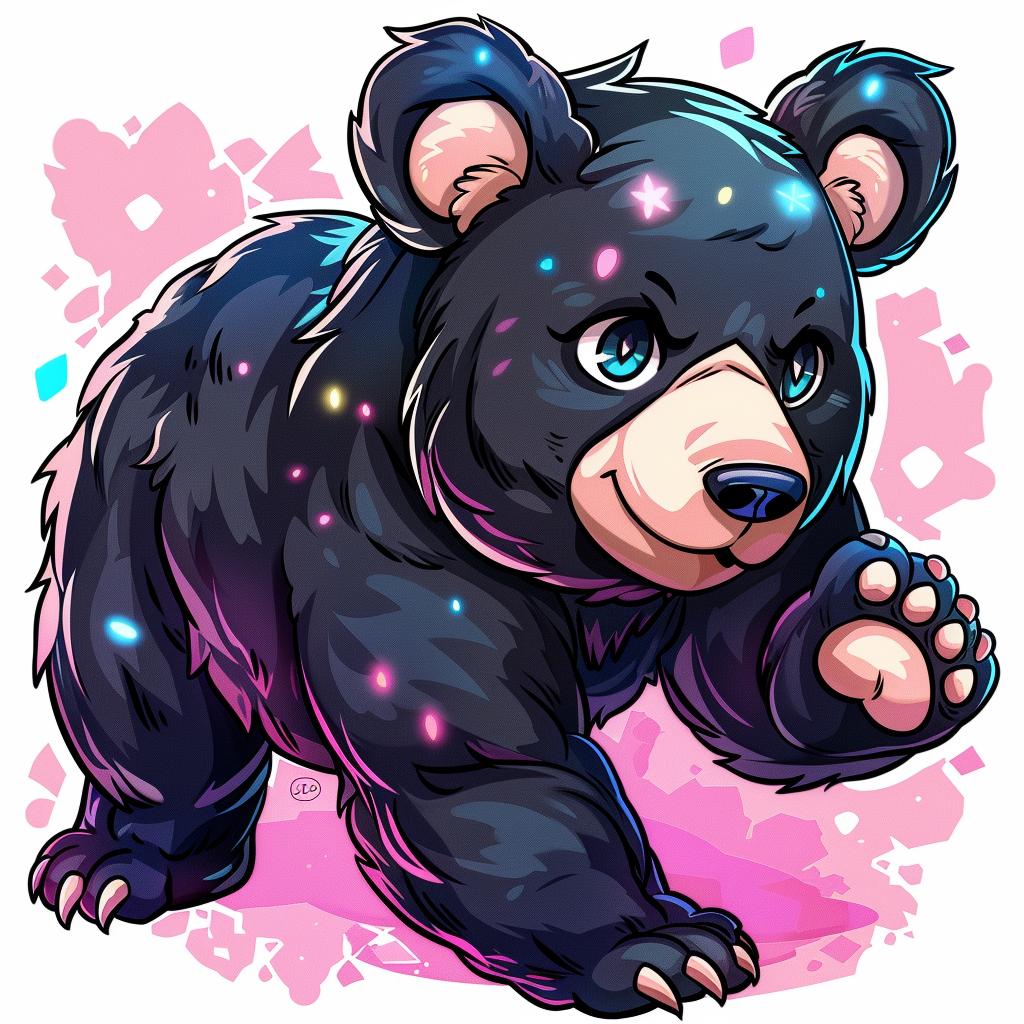 bear  cartoon  tattoo  dynamic  pose  animal  art  colorful  eyes  black 927527
