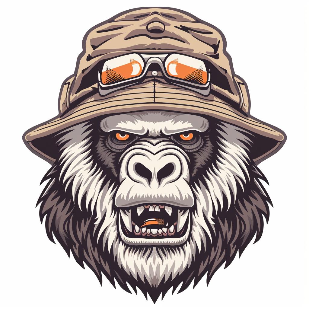 gorilla  hat  sunglasses  street  culture  vector  illustration  minimal  design  urban 955774