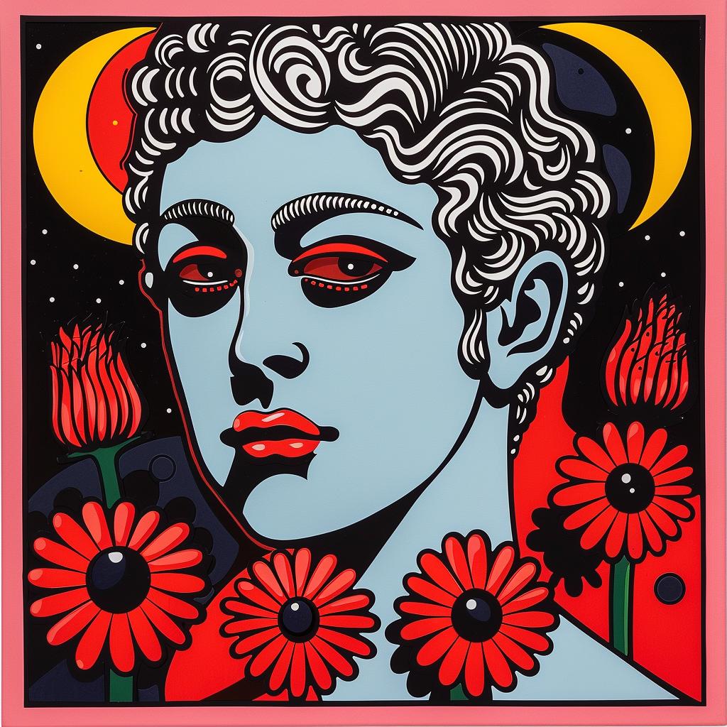 album  cover  collage  dark  arts  occult  moon  symbols  flowers  painting 1025145