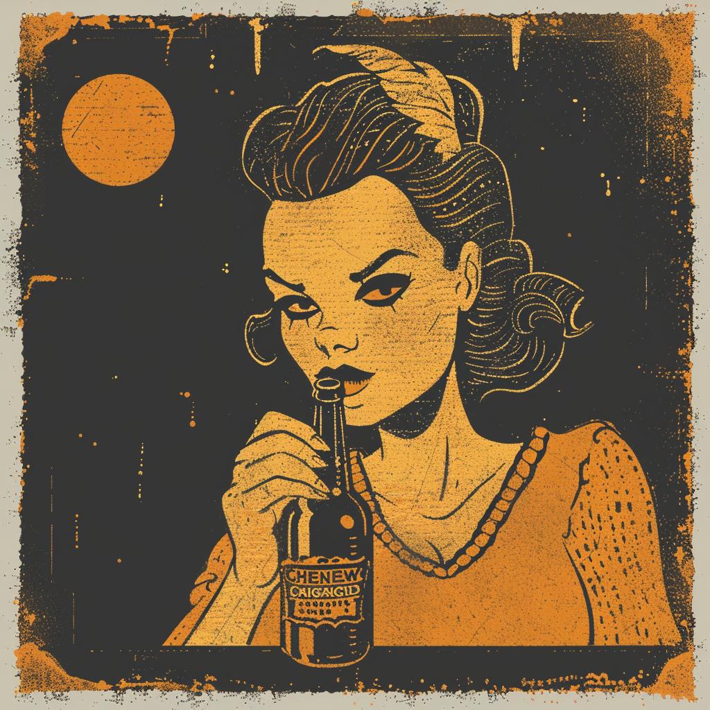 woman  bar  dark  room  moon  background  broken  bottle  provocative  art 928571
