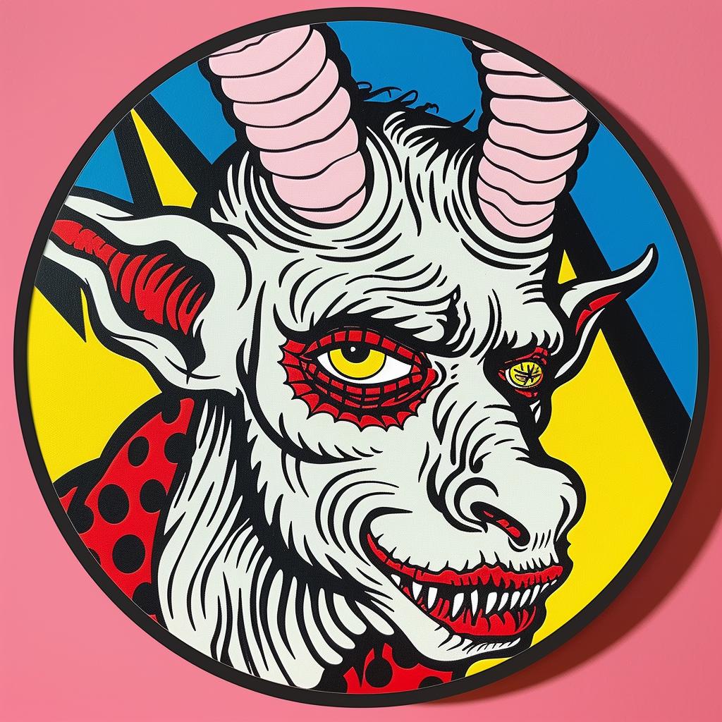 goat  horns  dark  arts  occult  badge  provocative  symmetrical  design  sticker 934003