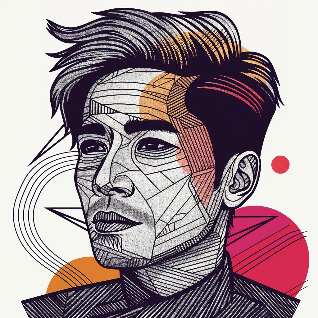 Pop  Art  Asian  American  Man  Digital  Contemporary  Portrait  Colorful  Minimal 937210
