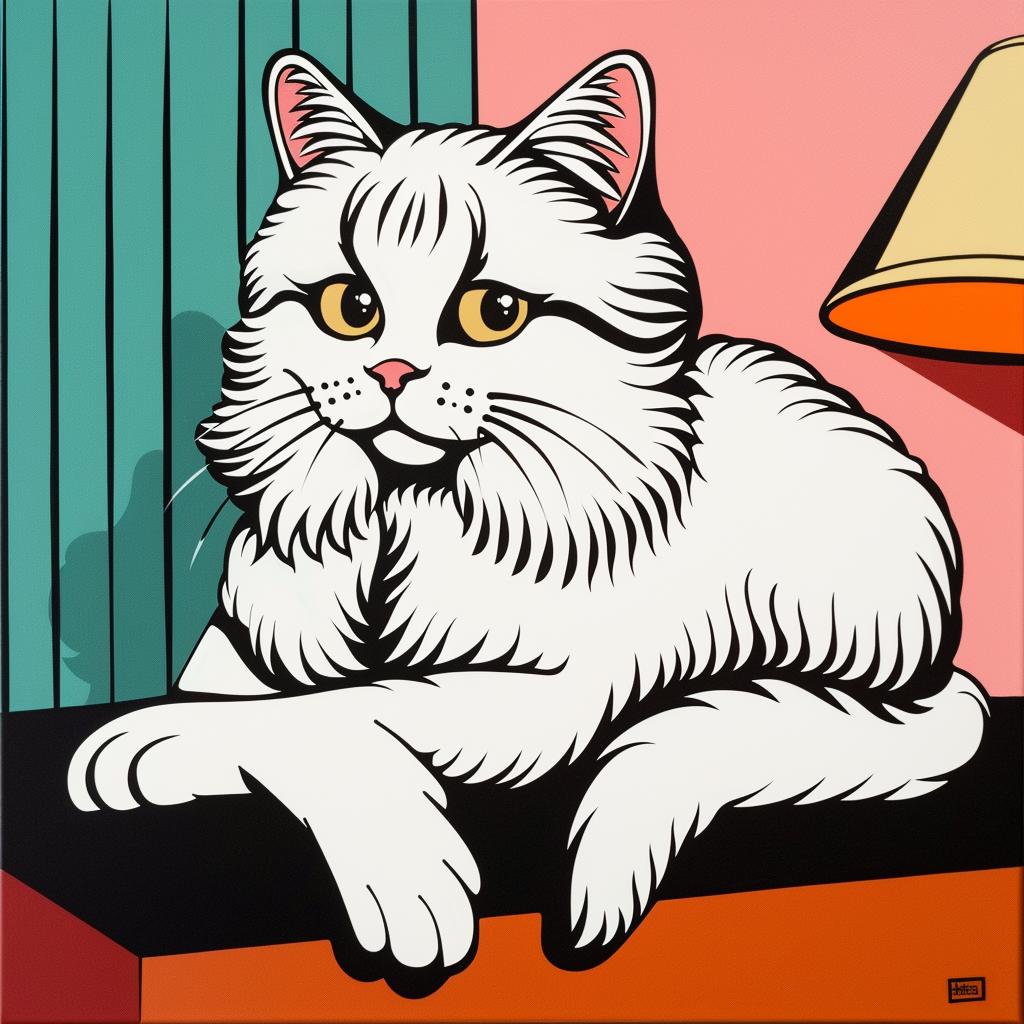 cat  white  table  painting  feline  realistic  still-life  adorable  animal  cute 972055