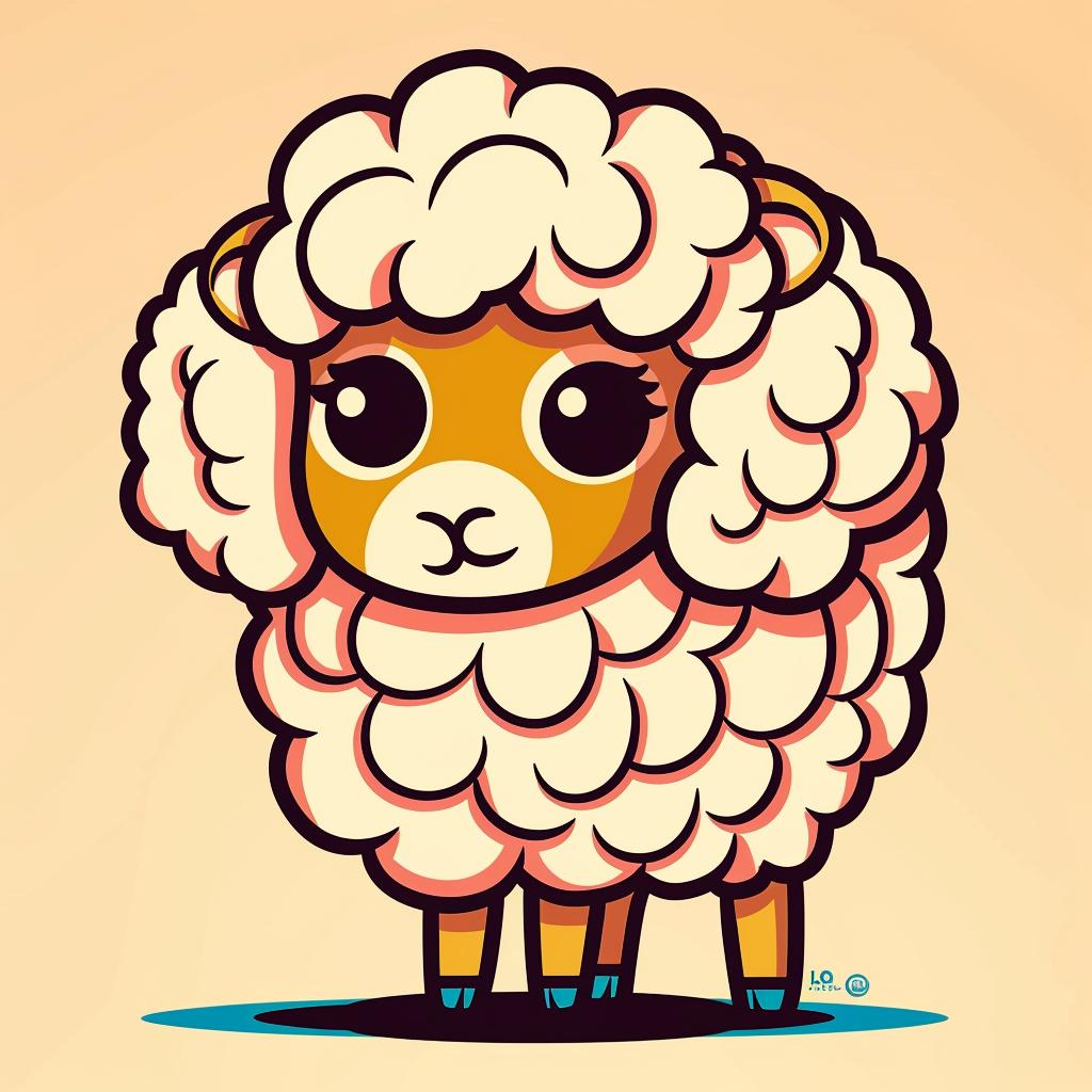 sheep  cartoon  big  eyes  character  illustration  cute  animal  art  whimsical 940101