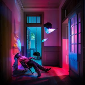 man  chair  colorful  lights  surreal  art  photo  lighting  creative  dreamy 1036874