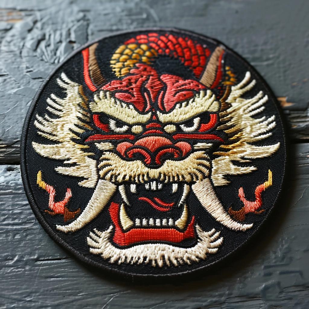patch  embroidery  dragon  wooden  chenille  hip-hop  streetwear  minimalist  design  mythical 961448