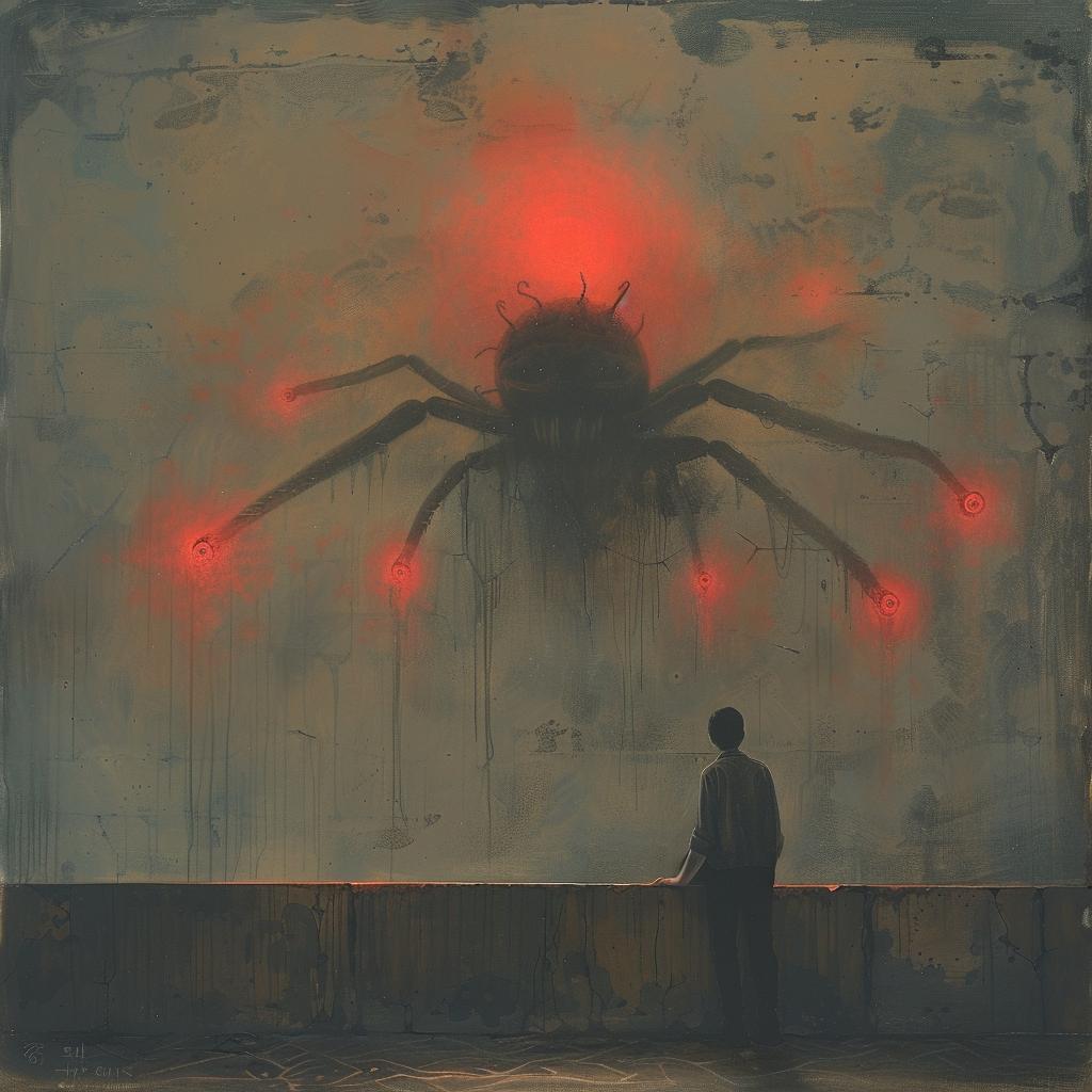 surreal  album  cover  introspective  spiritual  neon  naturalistic  terror  occult  man 975711