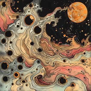 moon  wave  painting  background  black  white  chemigram  abstract  mood  artwork 1061378