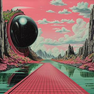 road  black sphere  chromolithography  landscape  minimalist  simple  abstract  art  striking  unique 1037791
