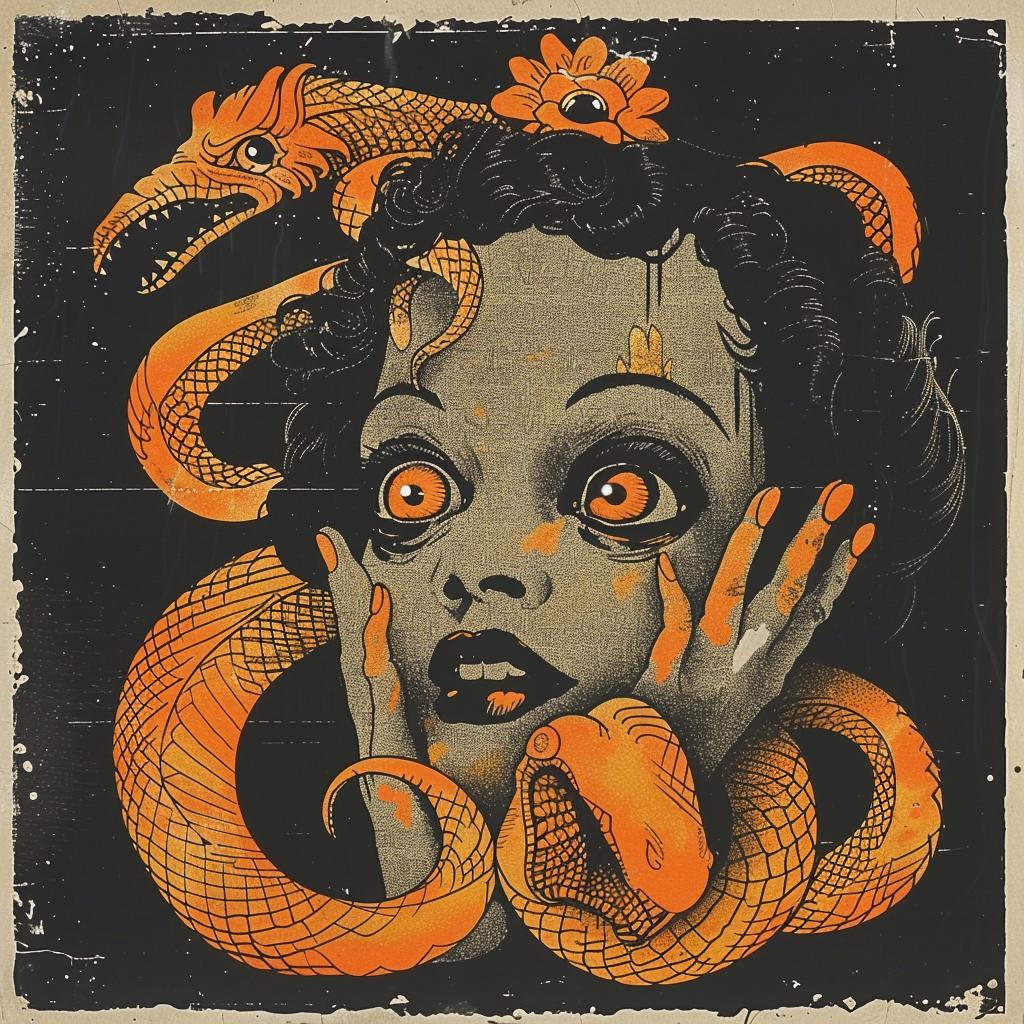 provocative  woman  snake  spiritual  dark  occult  art  naturalistic  terror  image 928768