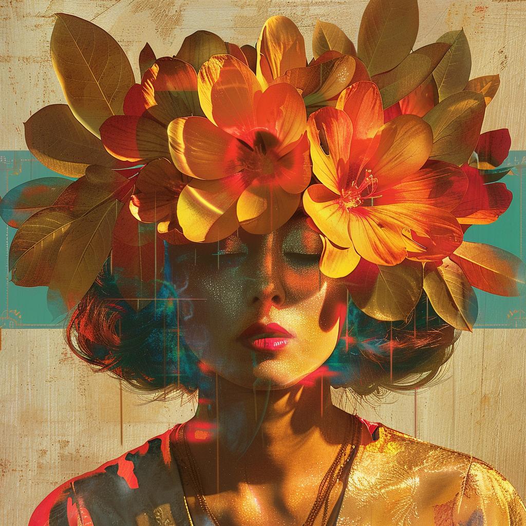 woman  flowers  hair  surreal  art  rich  technicolor  lighting  source  painting 976168