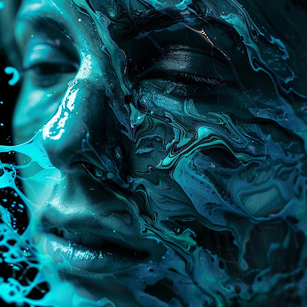 woman  blue  paint  face  splash  distorted  lighting  photography  teal  art 961212