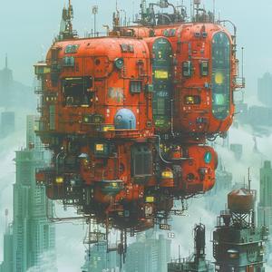 futuristic  city  spaceship  red  design  dystopian  Chris  Foss  Simon  Stalenhag 1074870