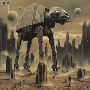 futuristic  AT-AT  science fiction  chromolithography  Chris Foss  Star Wars  illustration  space  vehicles  artwork 1040828