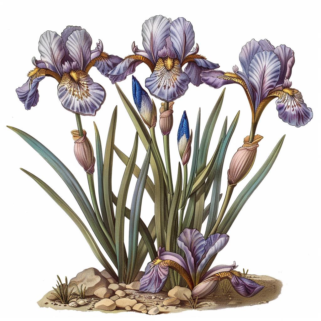 illustration  iris  flowers  purple  botanical  artwork  stylized  nature  vivid  white 971463