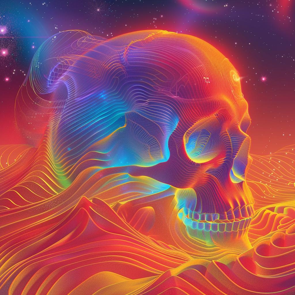 Skull  Space  Psychedelic  Rainbow  Background  Art  Cosmic  Surreal  Colorful  Abstract 945410
