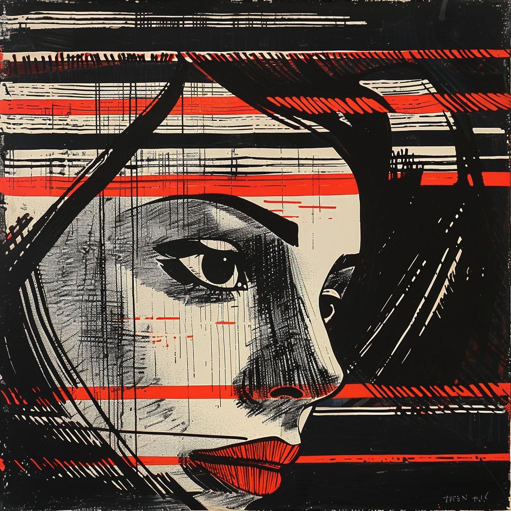 woman  stripes  red  portrait  colorful  feminine  bold  artistic  expression  modern 928178