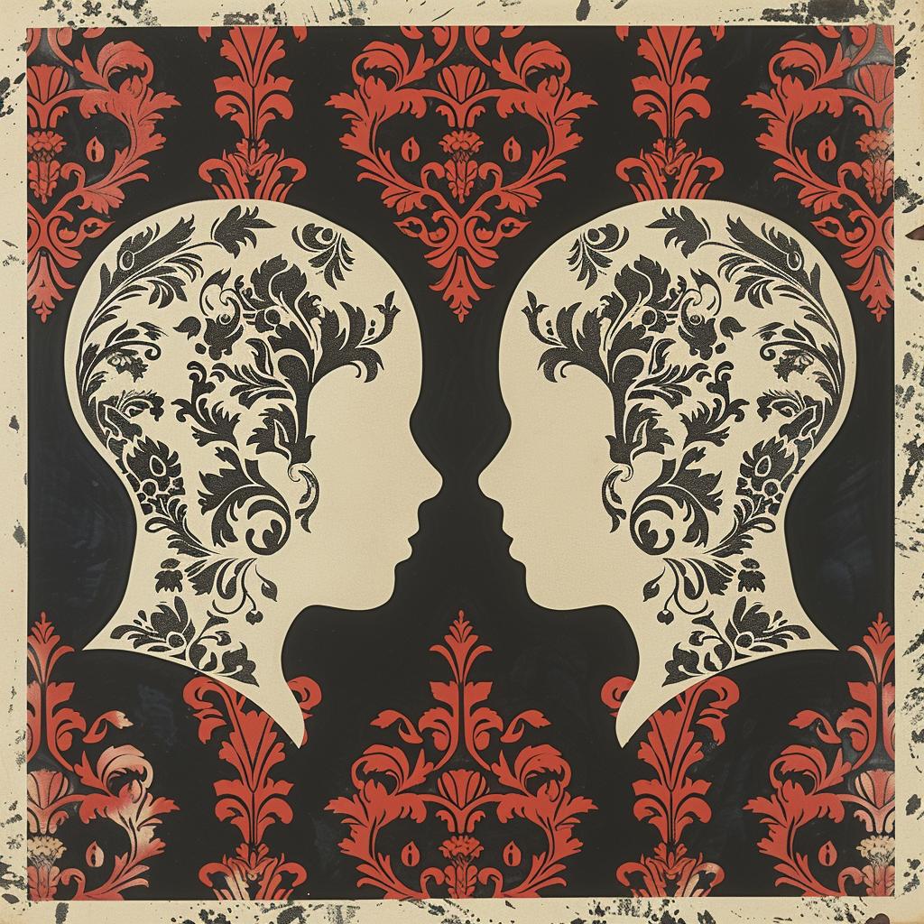 Joan  Cornella  symmetrical  design  damask  art  nouveau  black  red  tattoo 1021910