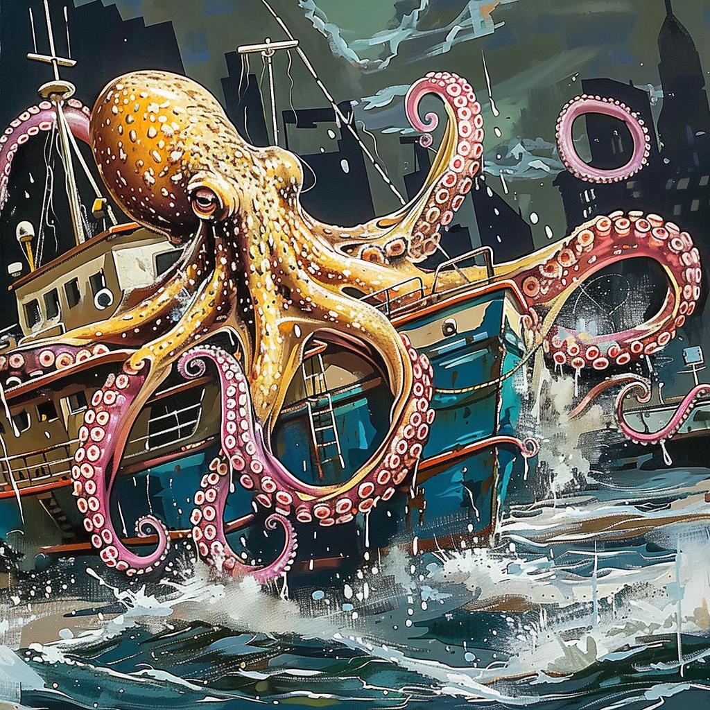 octopus  ocean  attack  boat  marine  surreal  action  nature  dynamic  colorful 947076