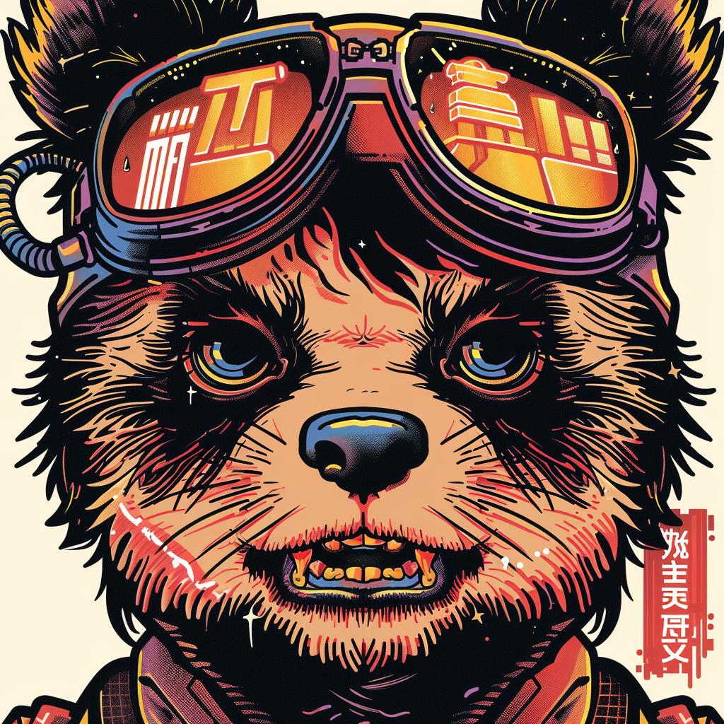 concert  poster  anime  cyberpunk  character  liquid  light  emulsion  exaggerated  panda 967014