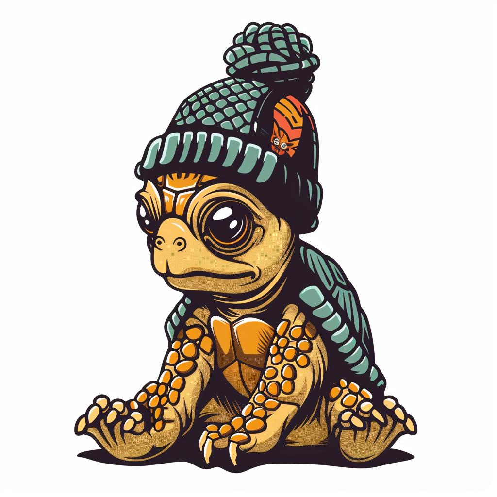 turtle  cute  anthropomorphic  hat  sitting  playful  minimal  illustration  street  culture 958712