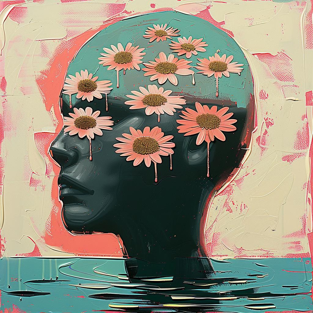 painting  woman  flowers  head  illustration  colorful  whimsical  artwork  expression  portrait 950879