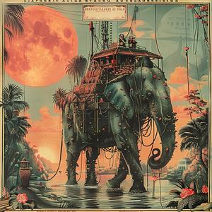 elephant  room  artwork  chromolithography  illustration  design  colorful  visual  nature  concept 1040227