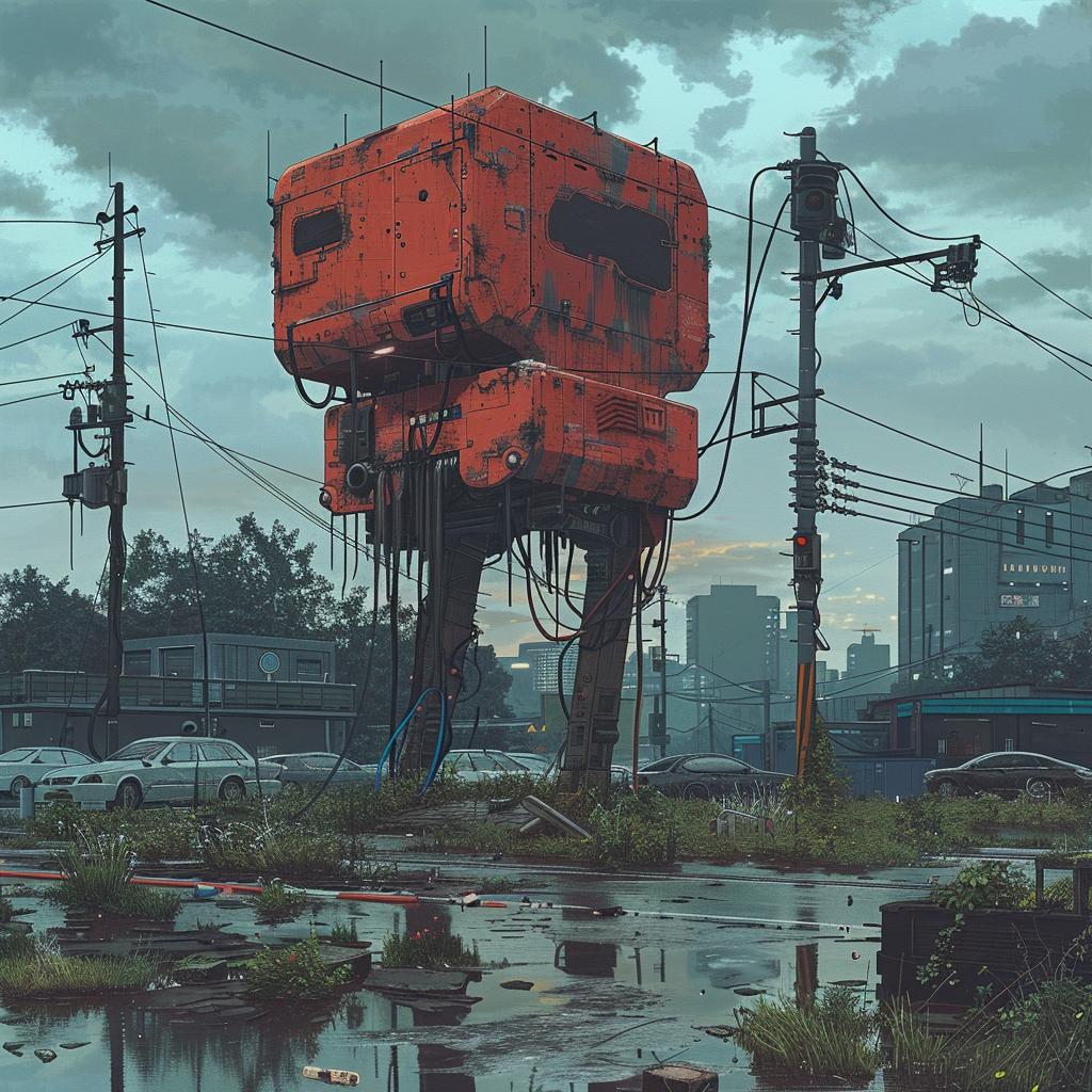 robot  city  surreal  painting  hyper-realistic  urban  cover  art  creativity  visual 960266