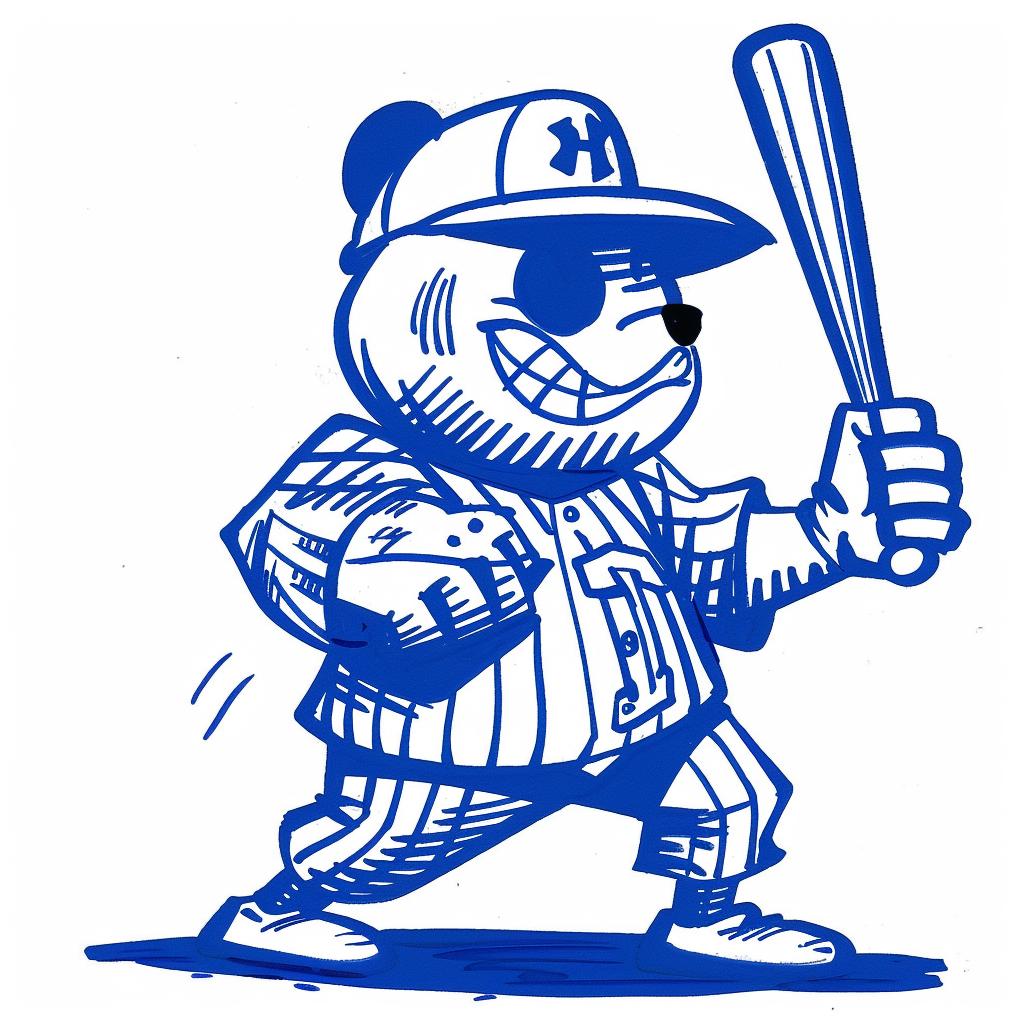 panda  baseball  uniform  cartoon  bat  playful  animal  sport  humor  illustration 1027903