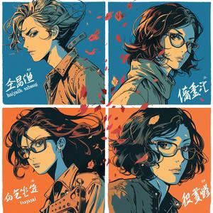 manga  quadriptych  characters  anime  dynamic  action  illustration  colorful  female  expressive 1075276