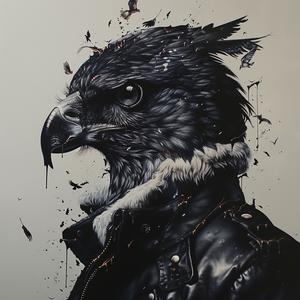 eagle  painting  jacket  black  art  wildlife  portrait  illustration  design  bold 1072290