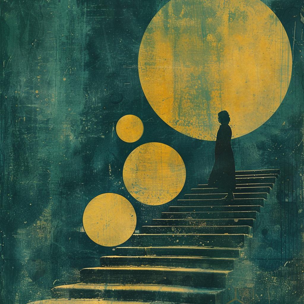photography  layered  textures  Viennese  secession  soft  atmospheric  man  stairs  circles 1019755