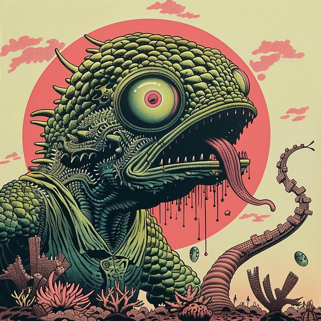 poster  monsters  background  Japanese  creature  illustration  colorful  horror  art  design 946267