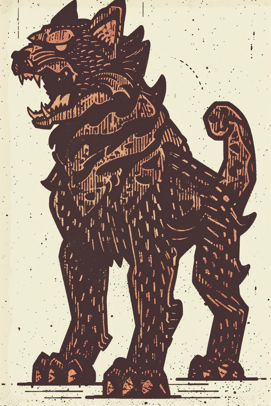 wolf  mythical  big  head  tail  Todd  McFarlane  creature  illustration  art 934387