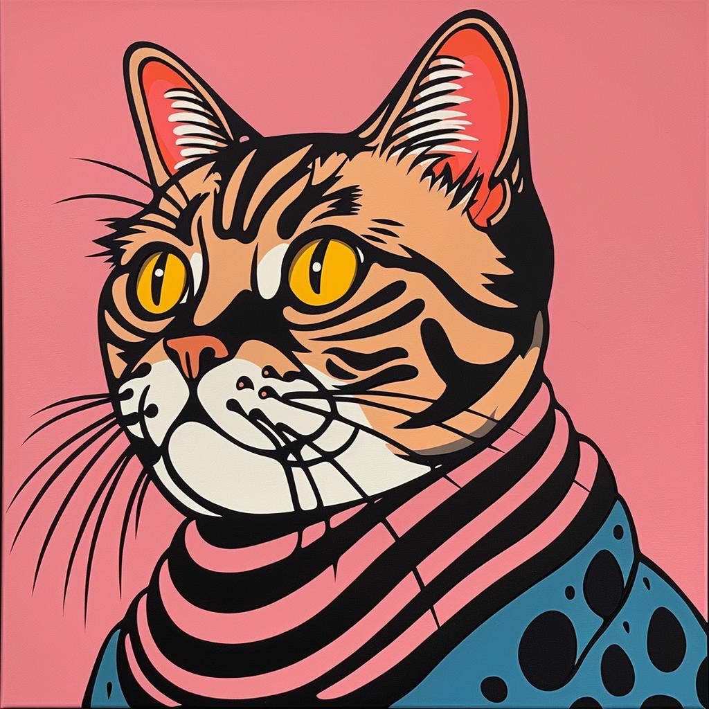 cat  shorthair  scarf  pink  background  pet  animal  portrait  domestic  fashion 972211