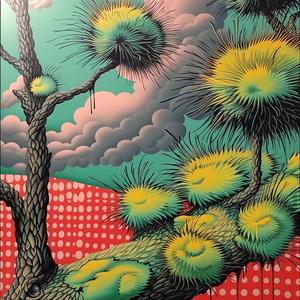 tree  yellowflowers  minimal  colorful  stylized  chromolithography  nature  simple  vibrant  playful 1037477