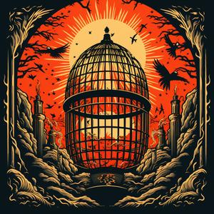 steel  cage  fire  flames  band  poster  minimal  fluency  design  symmetrical 1078796