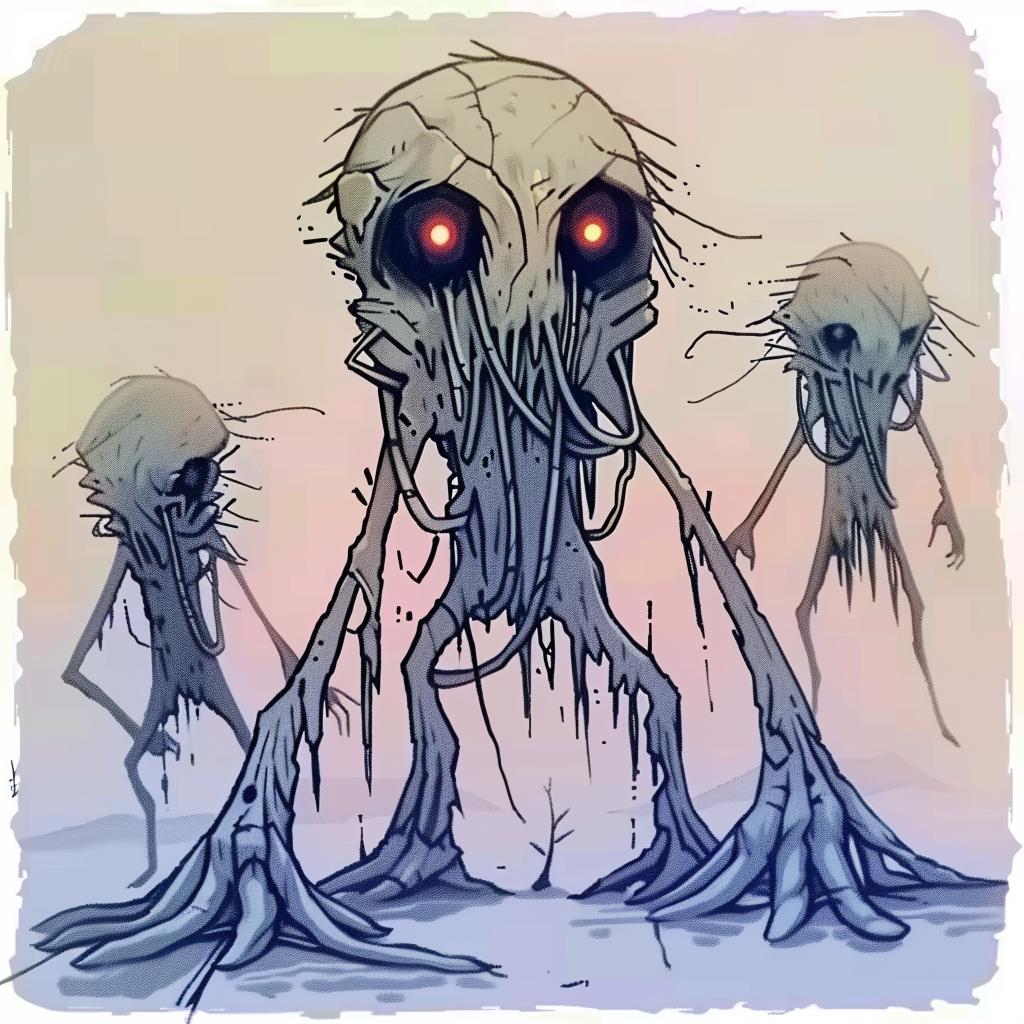 creature  three-headed  drawing  weird  creepy  illustration  surreal  horror  art  fantasy 946705