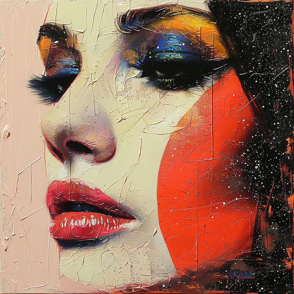 painting  woman  makeup  bright  colorful  abstract  glitter  vibrant  expression  portrait 963804