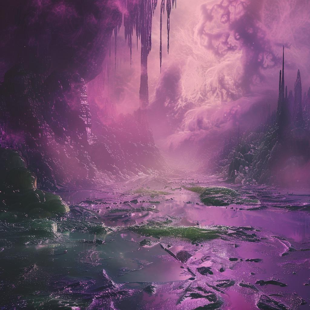 surreal  horror  landscape  purple  waterfall  river  crazy  evil  dark  pastel 972022