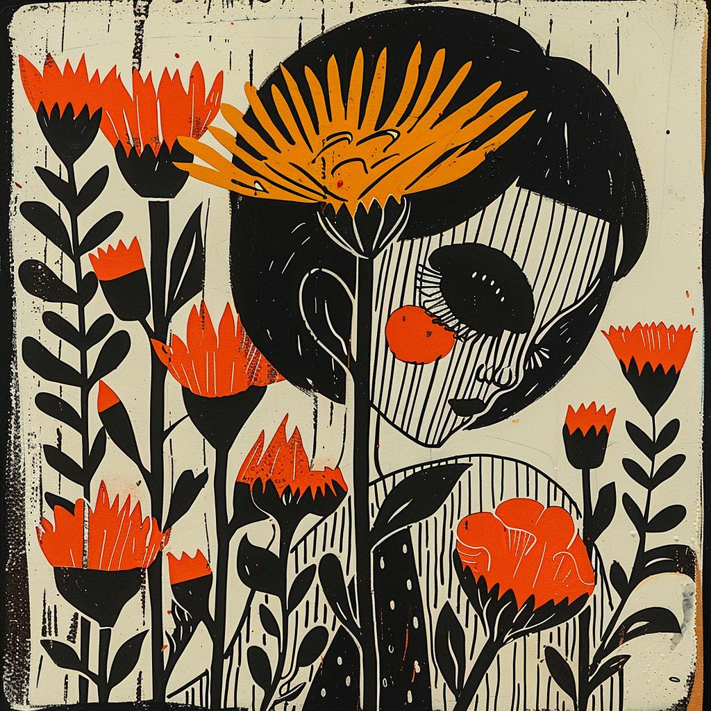 painting  woman  flowers  hair  Isabelle  Arsenault  flowerpunk  colorful  artistic  style 926504