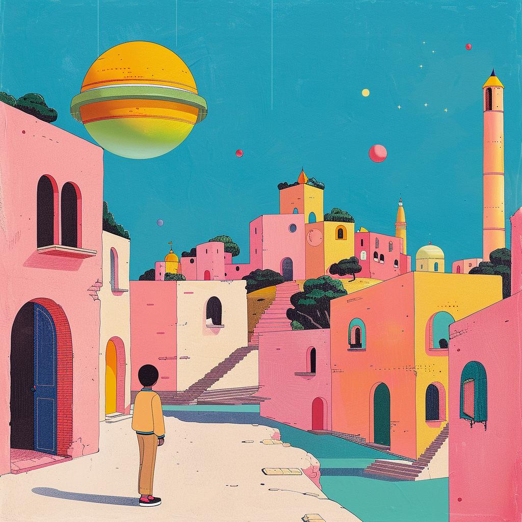 surreal  city  man  walking  painting  album  cover  imagination  brave new world  urban 1017507