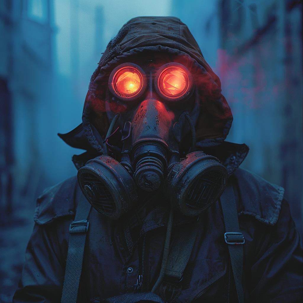 photography  gasmask  man  alley  lighting  glow  unusual  urban  technical  soldier 965539